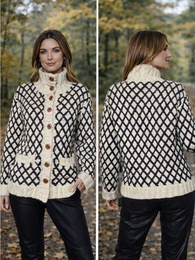 Tory Burch Kendra 100% Wool Cardigan